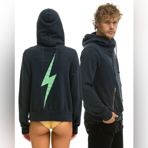 Aviator Nation Bolt ninja hoodie.  Size XL. NWT.  Black. - Picture 2 of 6